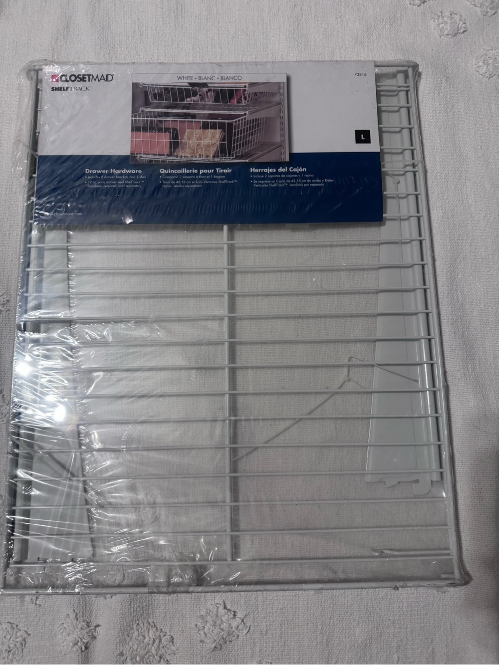 ClosetMaid 72816 ShelfTrack Drawer Hardware Kit White